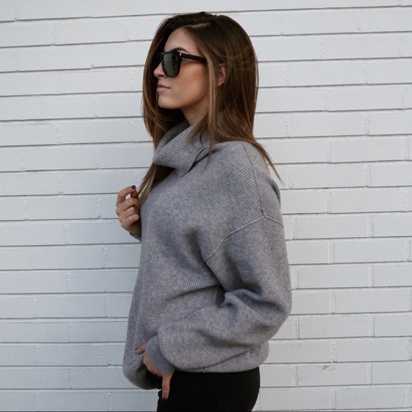 Free People Womens Softly Structured Pullover Turtleneck Sweater - Picture 3 of 6